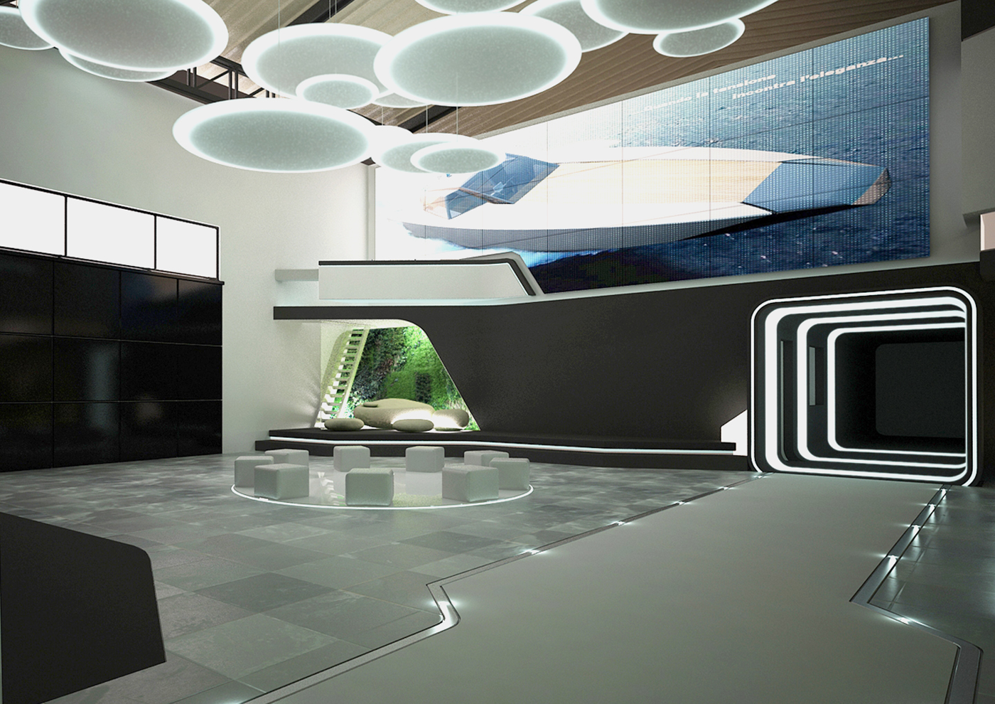 Maggiora automobili - interior design - Industry reassessment - exhibition hall4 - Davide Mezzasalma - Furniture design - Berlin