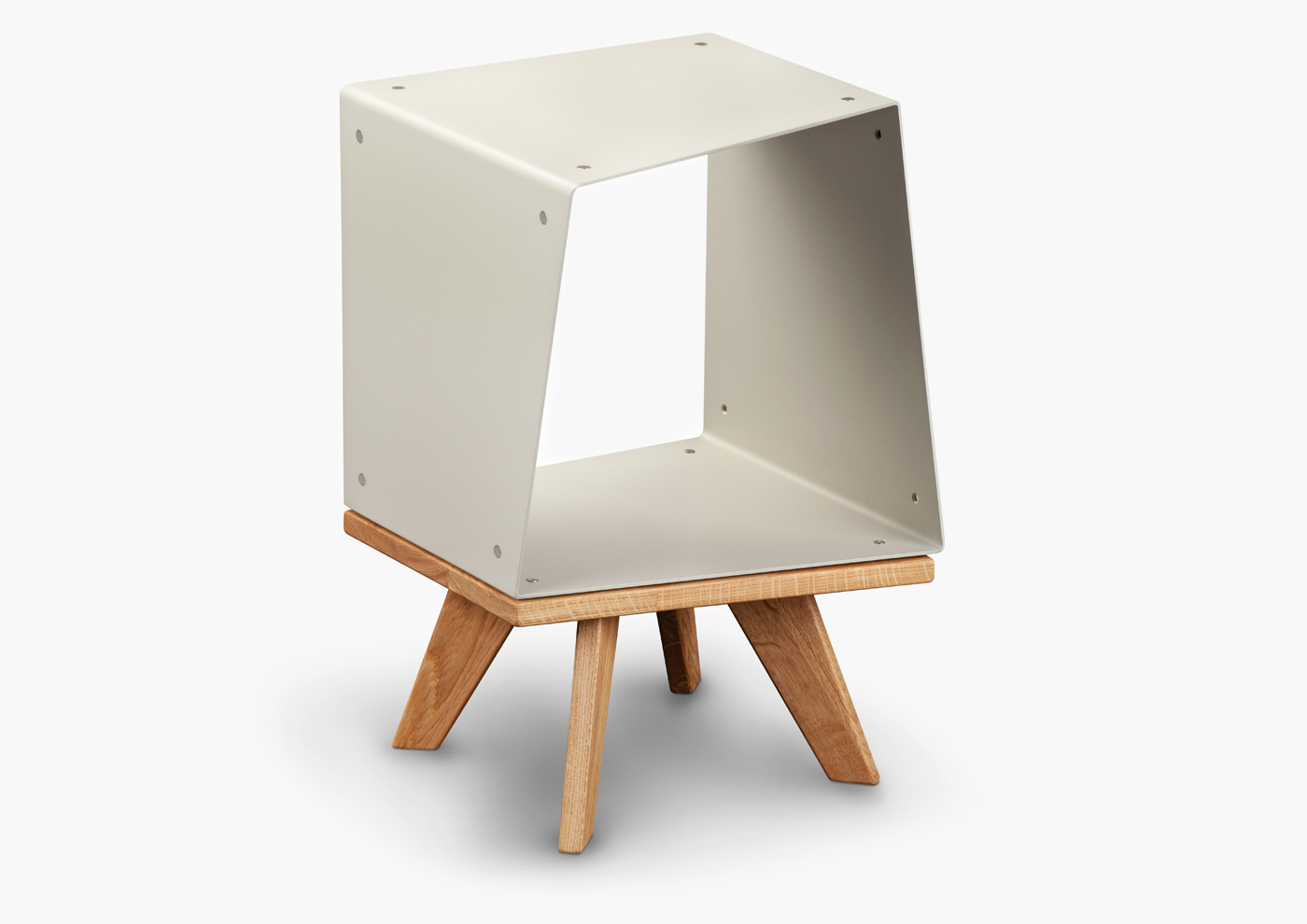 Sidetable - Grey - Iron Hive - Modular shelving system - Davide Mezzasalma - Furniture design - Berlin