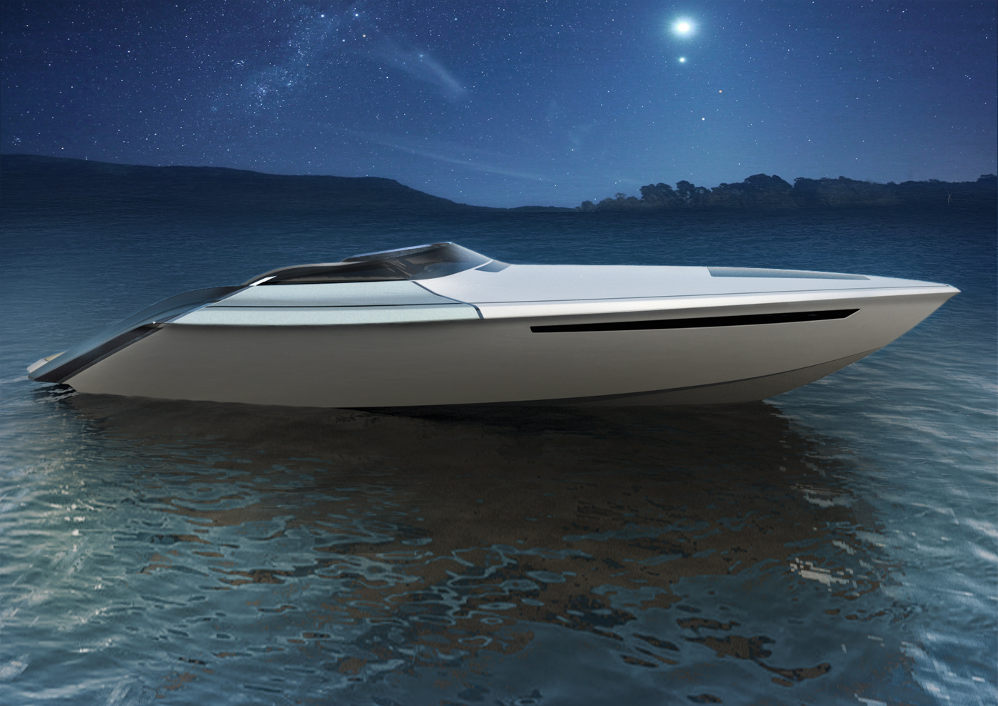 Yacht design - 40 Feet - Power boat - Final exterior1e - Davide Mezzasalma - Furniture design - Berlin