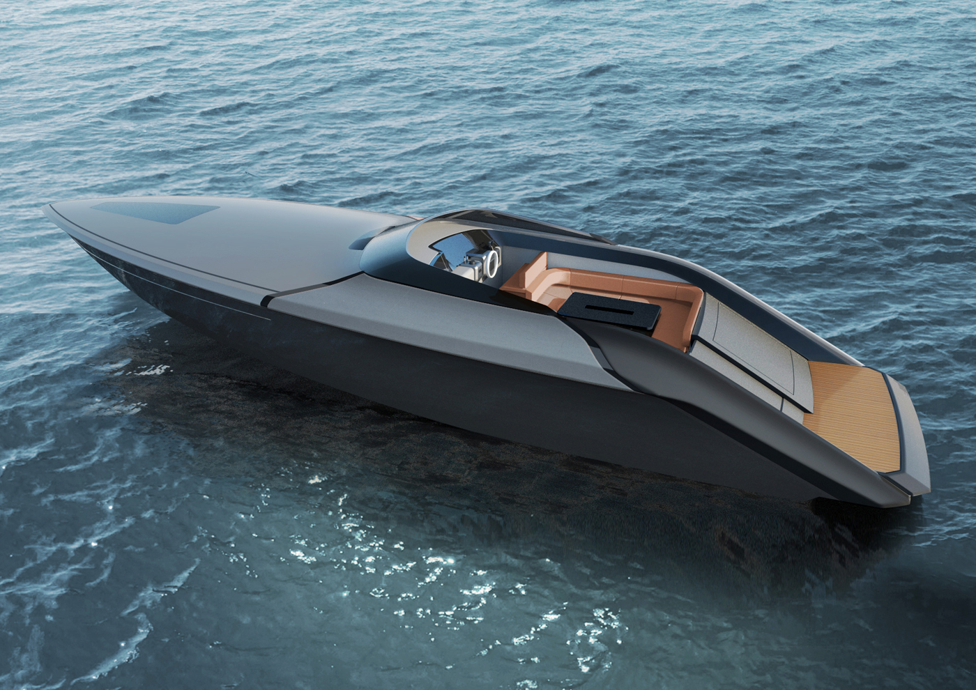 Yacht design - 40 Feet - Power boat - Final exterior2a - Davide Mezzasalma - Furniture design - Berlin