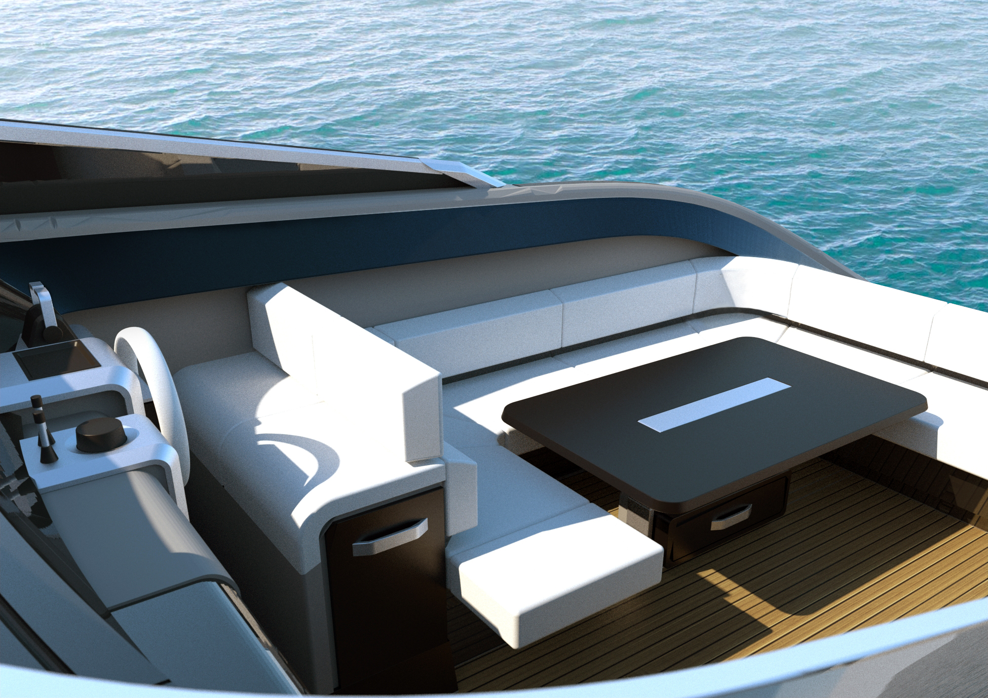 Yacht design - 40 Feet - Power boat - Final exterior3- Davide Mezzasalma - Furniture design - Berlin