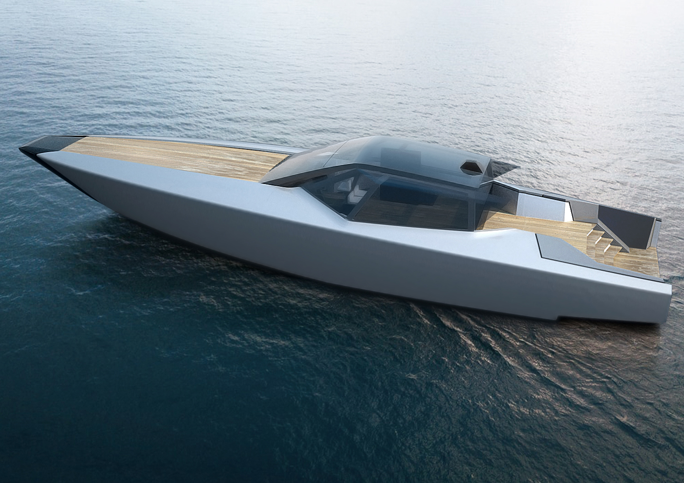 Yacht design - 90 Feet - Power boat - Final exterior1 - Davide Mezzasalma - Furniture design - Berlin