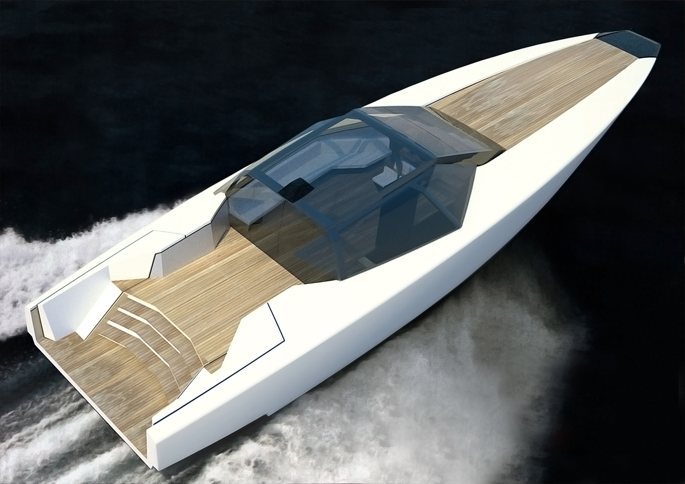 Yacht design - 90 Feet - Power boat - Final exterior3 - Davide Mezzasalma - Furniture design - Berlin